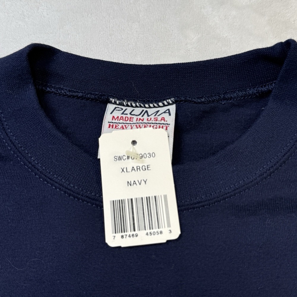 Vintage Pluma Heavyweight Cotton T Shirt USA Made Blank XL 90s NWT NOS - Picture 6 of 8